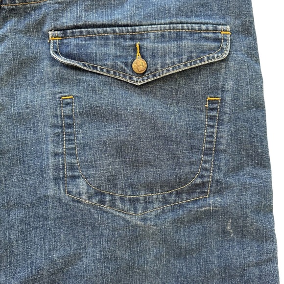 Vintage Y2K Exsto 40x16.5 Blue Denim Relaxed Fit Men's Jean Shorts *Flaws - Picture 8 of 14